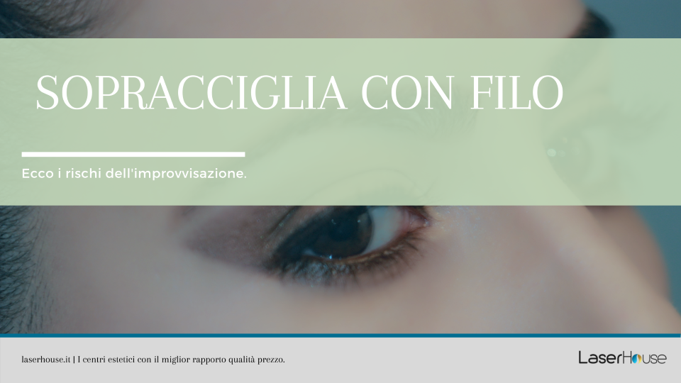 Epilazione delle sopracciglia con filo arabo