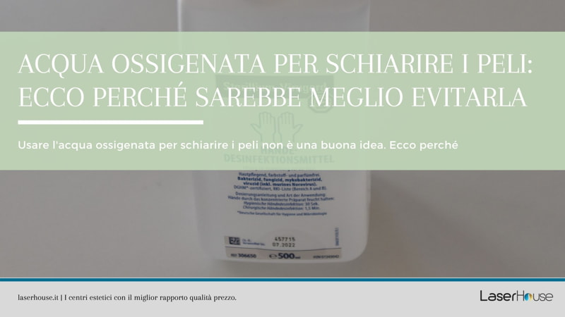 Usare l'acqua ossigenata per schiarire i peli non è una buona idea
